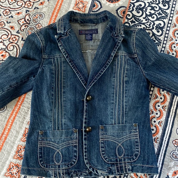 Baccini | Jeans | Baccini Denim Jean Blazer | Poshmark